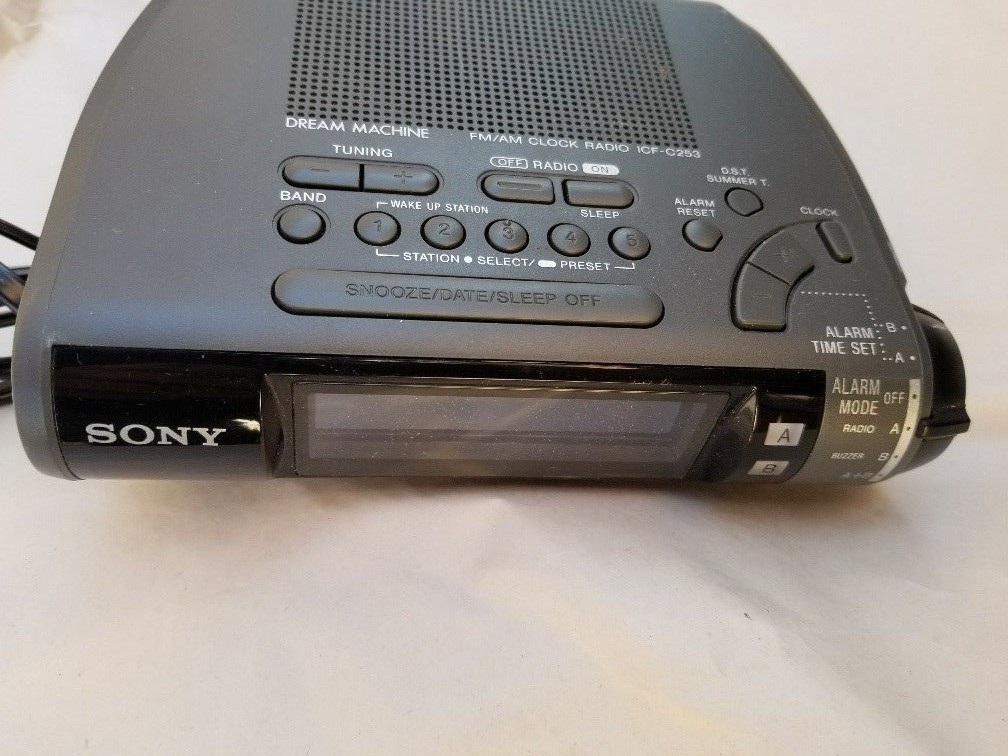 Sony ICF-C253 Clock Dream Machine Radio - Black