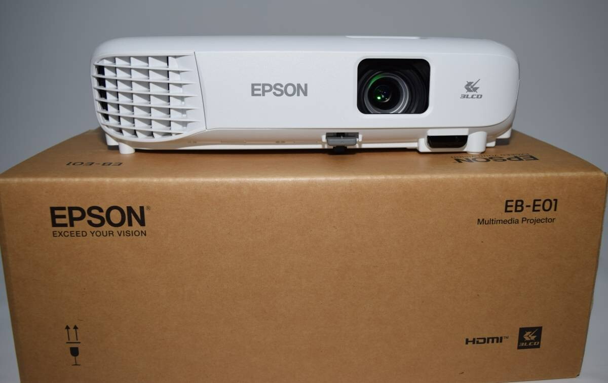 SEIKO EPSON EB-E01 business projector white home appliance
