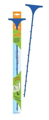 TIRACAPELLI IN PLASTICA 50 cm SCOVOLO STURA LAVANDINO SCARICHI SCARICO IDROBLOK