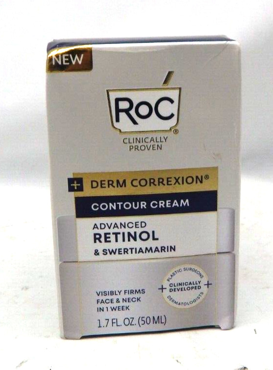 Roc Derm Correxion Contour Cream Retinol & Swertiamarin Firms Face & Neck New