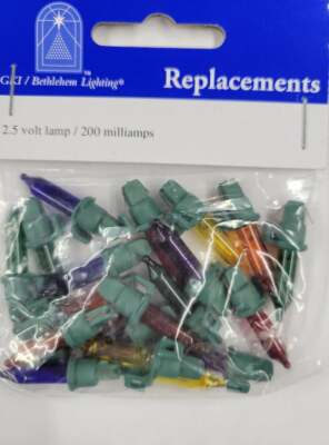 2.5V Bethlehem Replacement Bulbs-Locking Tab-Green Base-20 pk-11 variations