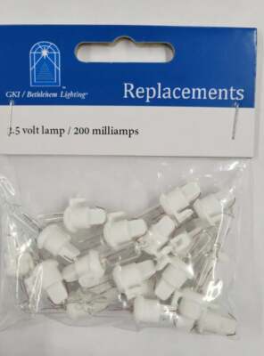2.5V Bethlehem Replacement Bulbs-Locking Tab-White Base-20 pk-8 variations
