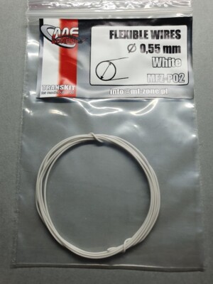 ACCESSOIRE 1/24 FIL FLEXIBLE 0,55mm X 1m BLANC - P02