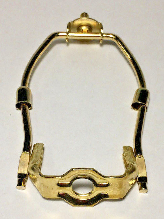 New 4" Brass Lamp HARP Shade Holder w/Base for Lamp Repair     #HAR30