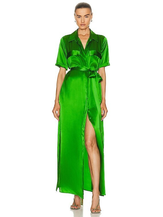 L'AGENCE Klement Cargo Pocket Belted Waist Tie Side Slit