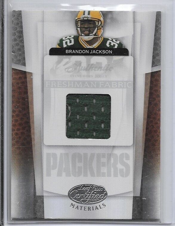 2007 Brandon Jackson Rookie Jersey /1499 Football Card #225 Green Bay Packers. rookie card picture