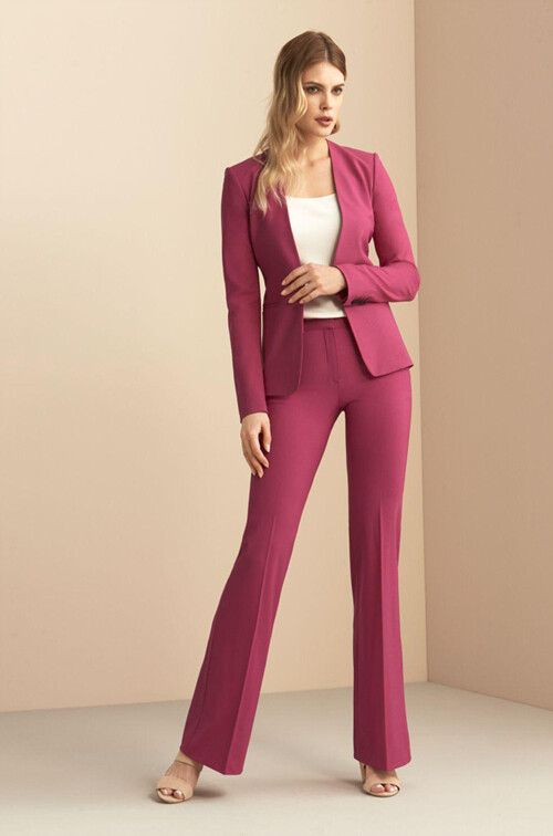 Pre-owned Theory $425  Isita Blazer Suit Jacket In Wild Fuscia Size 2