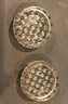 VTG Lot of 2 Round Clear Plastic Furniture Leg Coasters Floor Protectors 1-3/4