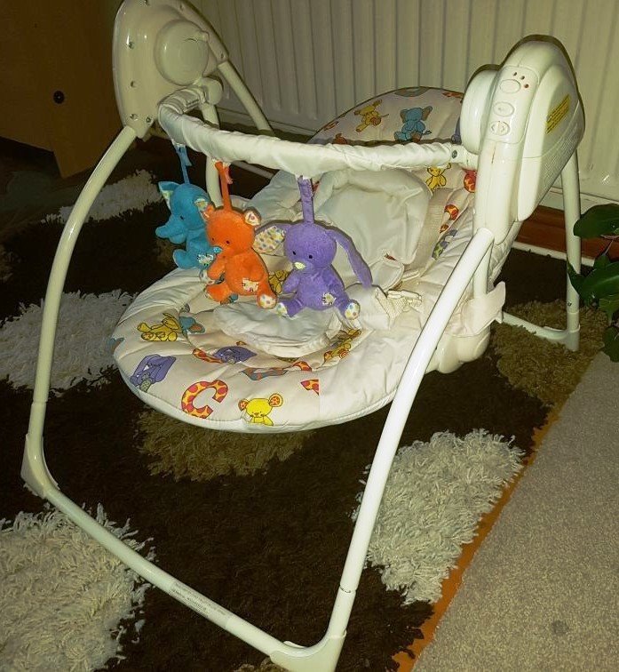 Baby By Chad Valley Deluxe Baby Swing In Leicester