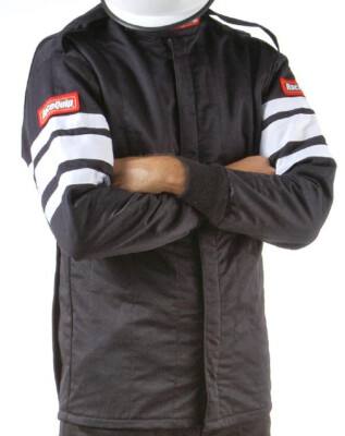 Racequip 120 Series Pyrovatex SFI-5 Auto Racing Multi Layer Jacket Black XXXL