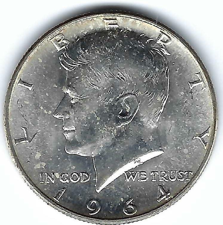1964-d  Denver Brilliant Uncirculated Silver Strike Jfk Half Dollar Coin!