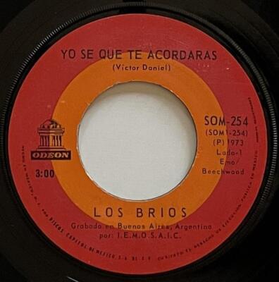 Los Brios Yo Se Que Te Acordaras / De Muchas Cosas (Tengo Miedo) 45 EX Odeon