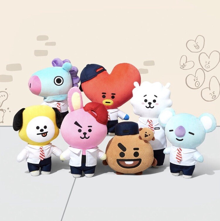 BT21 公式 まとめ売り ストラップ PLUSH DOLL タタ ストラップ