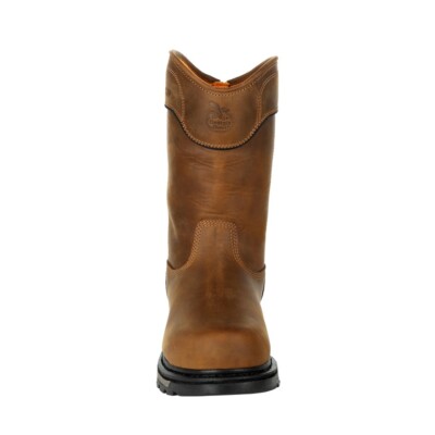 Pre-owned Georgia Boot Mens Carbo-tec Ltx Waterproof Composite Toe Pull On Boot Gb00394 In Brown And Black