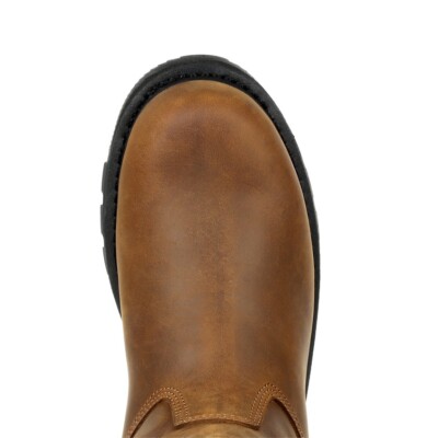 Pre-owned Georgia Boot Mens Carbo-tec Ltx Waterproof Composite Toe Pull On Boot Gb00394 In Brown And Black