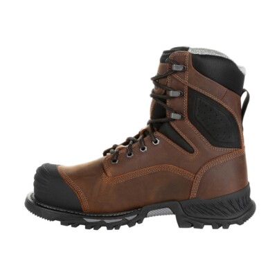 Pre-owned Georgia Boot Mens Rumbler Composite Toe Waterproof Work Boot Gb00285 In Brown