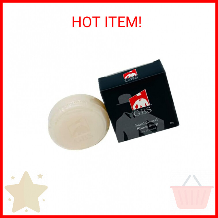 GBS Men's Sandalwood Shaving Soap 97% All Natural Enriched W