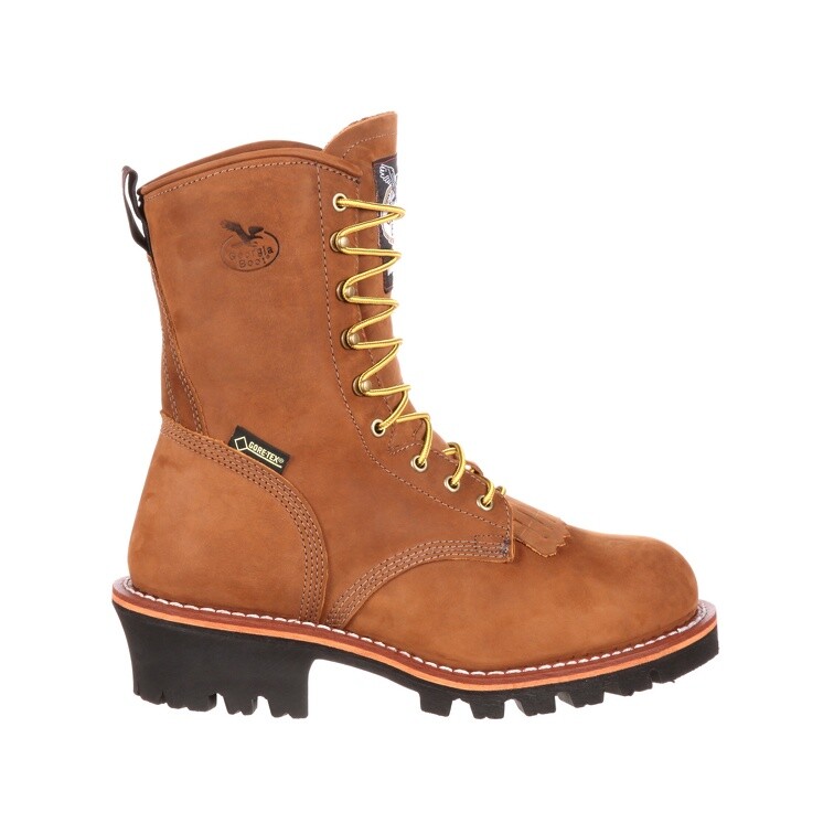 Pre-owned Georgia Boot Steel Toe Insulated Gore-tex Waterproof Logger Work Boots G9382 In Worn Saddle