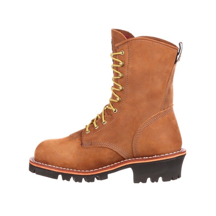 Pre-owned Georgia Boot Steel Toe Insulated Gore-tex Waterproof Logger Work Boots G9382 In Worn Saddle