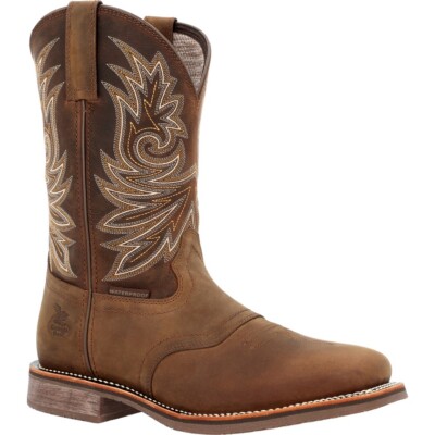 Pre-owned Georgia Boot Carbo-tec Elite Waterproof Western Work Boot Gb00525 In Brown