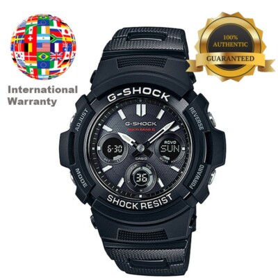Pre-owned Casio International Warranty Awg-m100sbc-1ajf G-shock Radio Solar Men's Watch