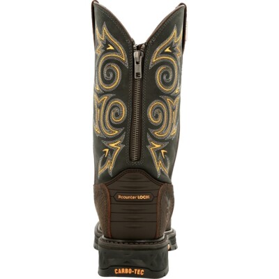 Pre-owned Georgia Boot Mens Carbo-tec Lt Steel Toe Waterproof Pull-on Work Boot Gb00437 In Brown/navy