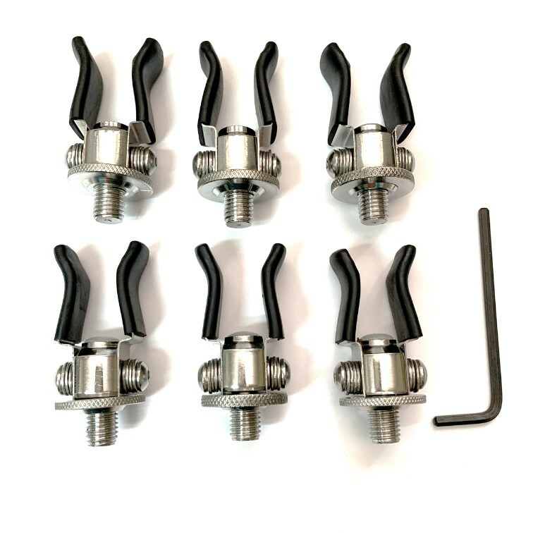 6 Carp Adjustable Fishing Rod Rest Back Rests Stainless Steel