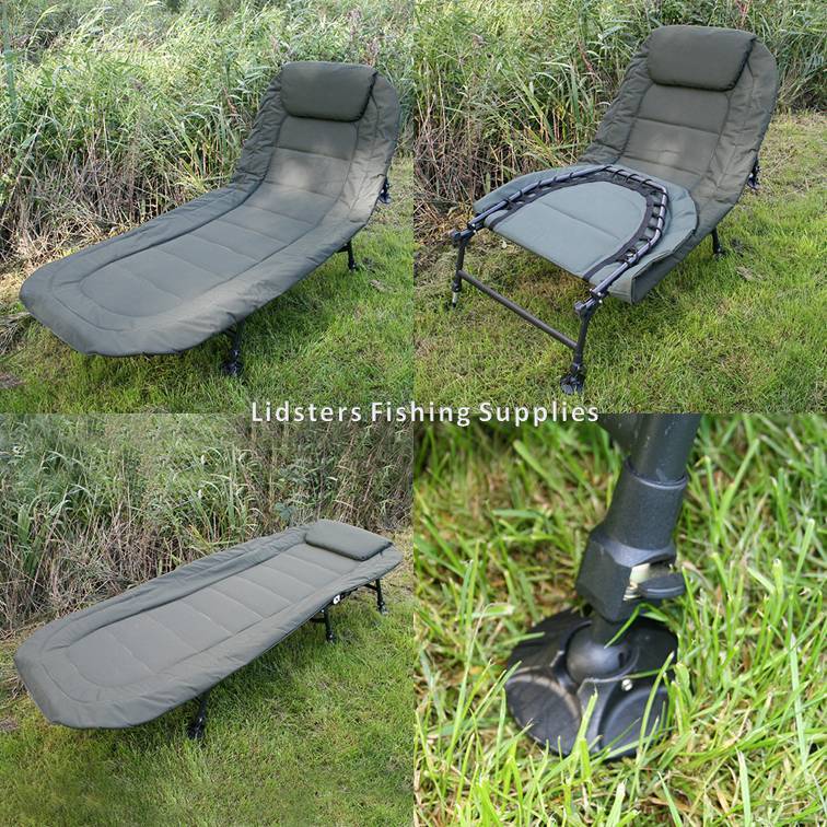 Chaise Pêche Carp Mostal 8 Legs - Siège Lounger Pliant Pour Session Longue - Charge Max 180kg