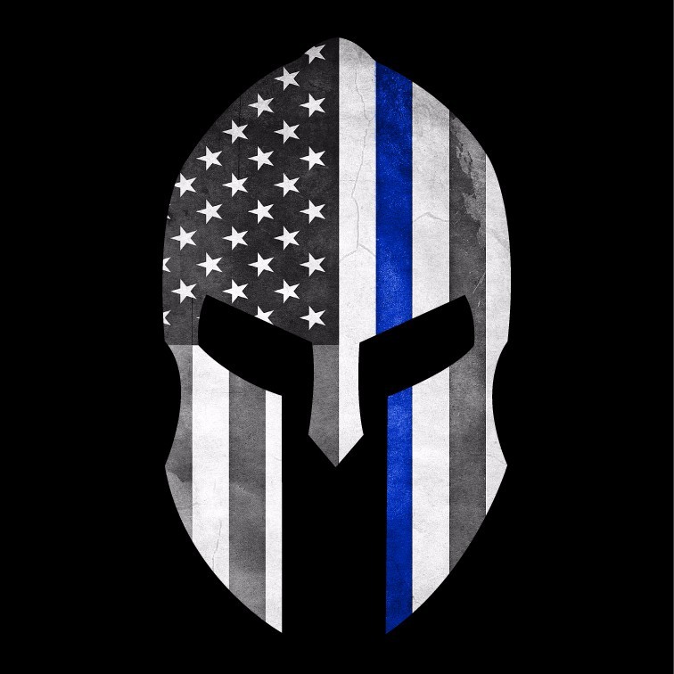 Download Thin Blue Line (Grunge) Police Spartan Helmet Military ...