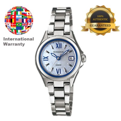 Pre-owned Casio International Warranty Ocw-70pj-7ajf Oceanus 3 Lady's Watch