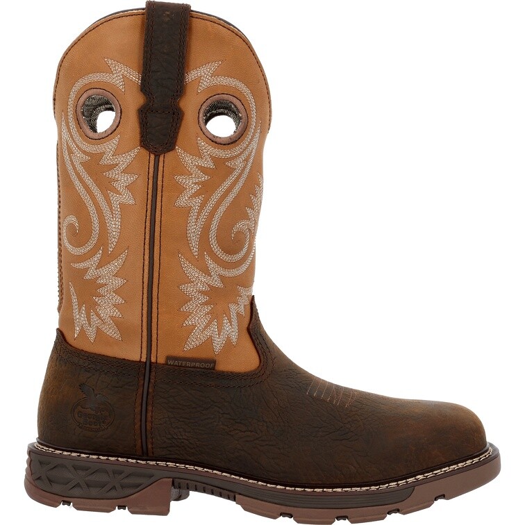 Pre-owned Georgia Boot Carbo-tec Flx 11" Waterproof Alloy Toe Pull-on Work Boot Gb00672 In Brown