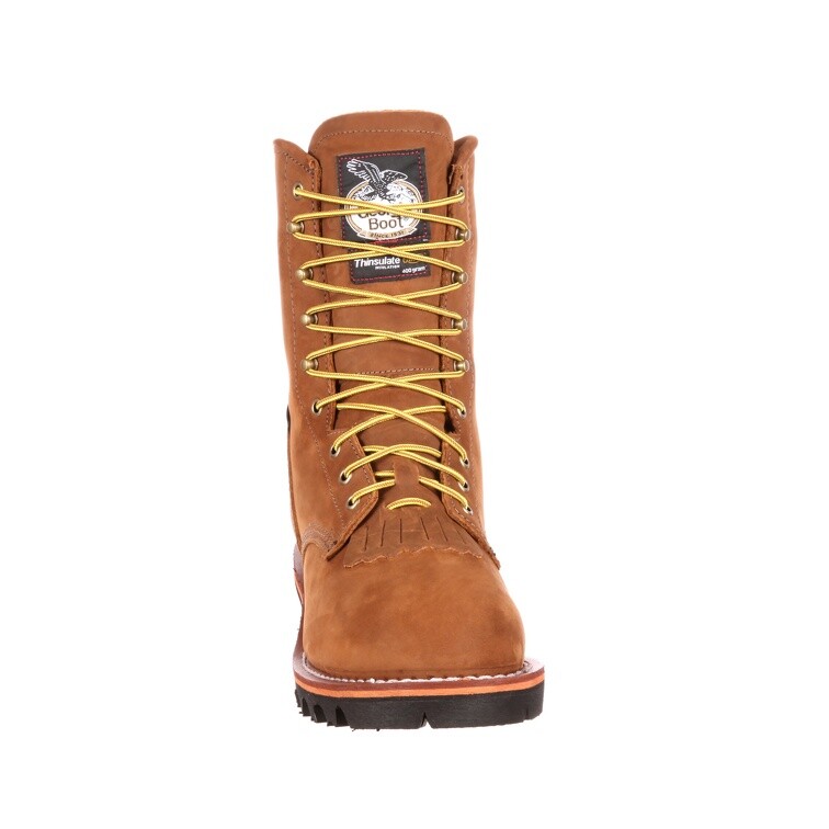 Pre-owned Georgia Boot Steel Toe Insulated Gore-tex Waterproof Logger Work Boots G9382 In Worn Saddle