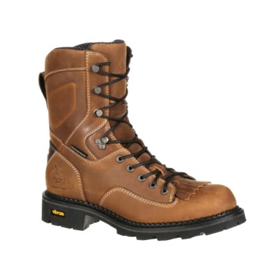 Pre-owned Georgia Boot Comfort Core Composite Toe Waterproof Logger Work Boot Gb00123 In Brown