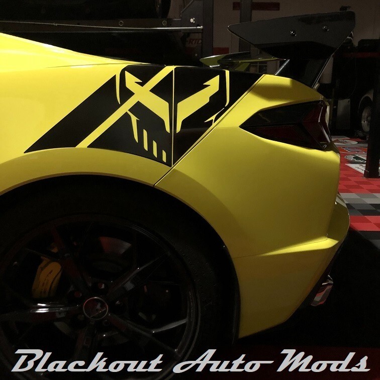 For 2020-2025 C8 Corvette Graphics Rear Fender Decals Jake