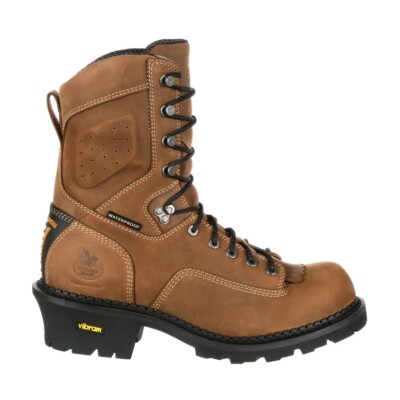 Pre-owned Georgia Boot Comfort Core Logger Waterproof Work Boot Gb00096 In Brown