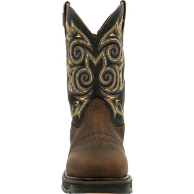 Pre-owned Georgia Boot Mens Carbo-tec Lt Steel Toe Waterproof Pull-on Work Boot Gb00437 In Brown/navy