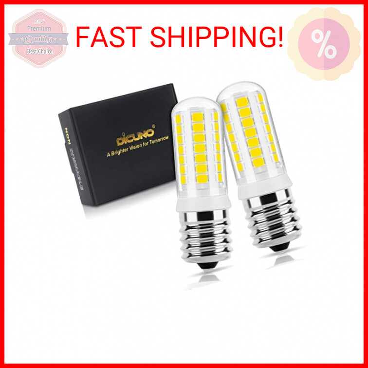 DiCUNO E17 LED Bulb Under Microwave Oven Lights, Daylight White 5000K, 3W (40W H