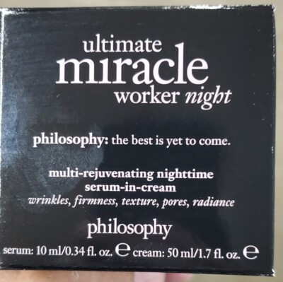 Philosophy Ultimate Miracle Worker Night - 1.7oz & Serum 0.34oz NEW - SHIPS FREE