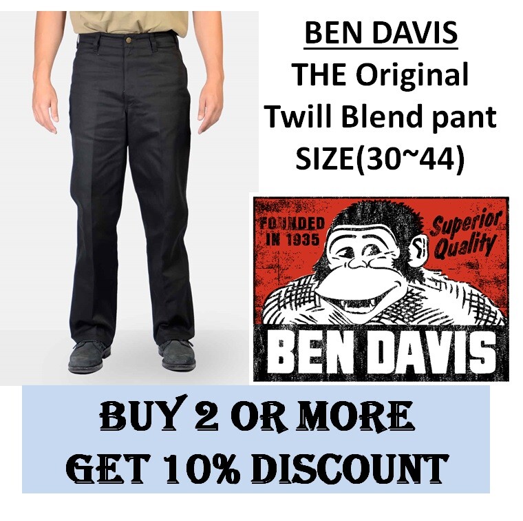 BEN DAVIS Original Pants, Bottom Sizes 30 to 50, 8Colors | eBay