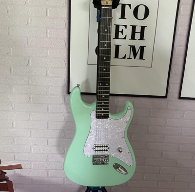 Custom Tom DeLonge ST Electric Guitar Surf Green Rosewood Fretboard Free Shippin