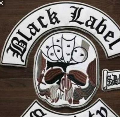 BLACK LABEL SOCITY MOTORBIKE 35CM IRON ON EMBROIDERED 4 PCS SET