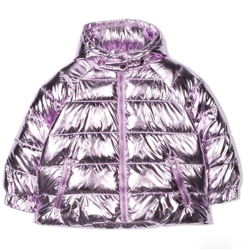 Stella McCartney Kids, Metallic Purple Lilac Puffer Jacket