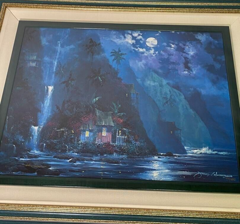 James Coleman Night Paradise 1997 Original Giclee on Canvas