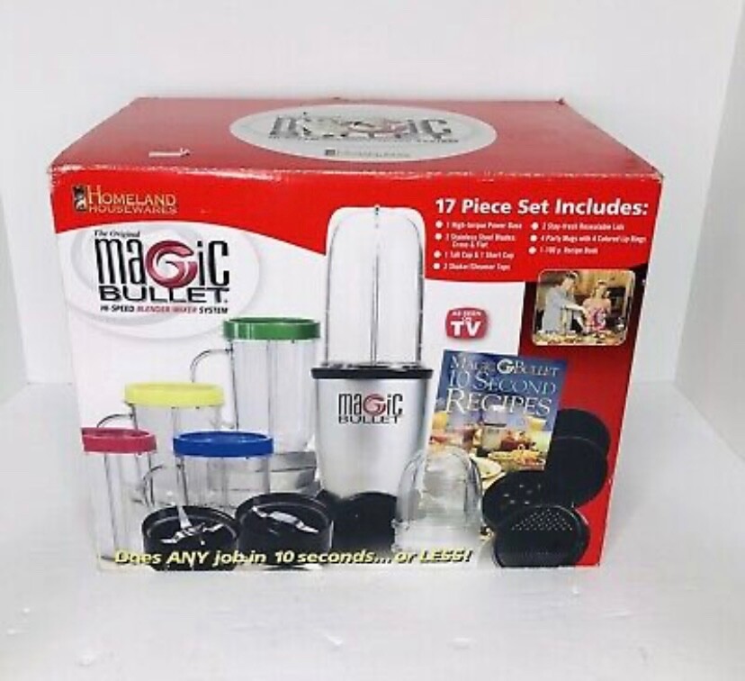 Mixer System The Original Magic Bullet 17 Piece Set Hi Speed Blender