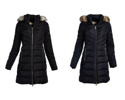 Michael michael kors satin and faux fur puffer jacket new arrivals