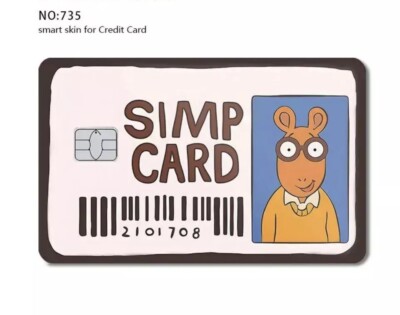 Simp Card Collectible Credit Card Skin Wrap Decal Pre-Cut 