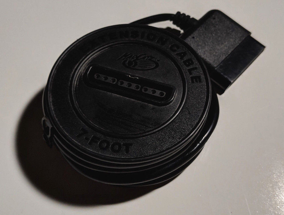 MadCatz 7' Controller Extension Cable Black w/Coil for PlayStation 2