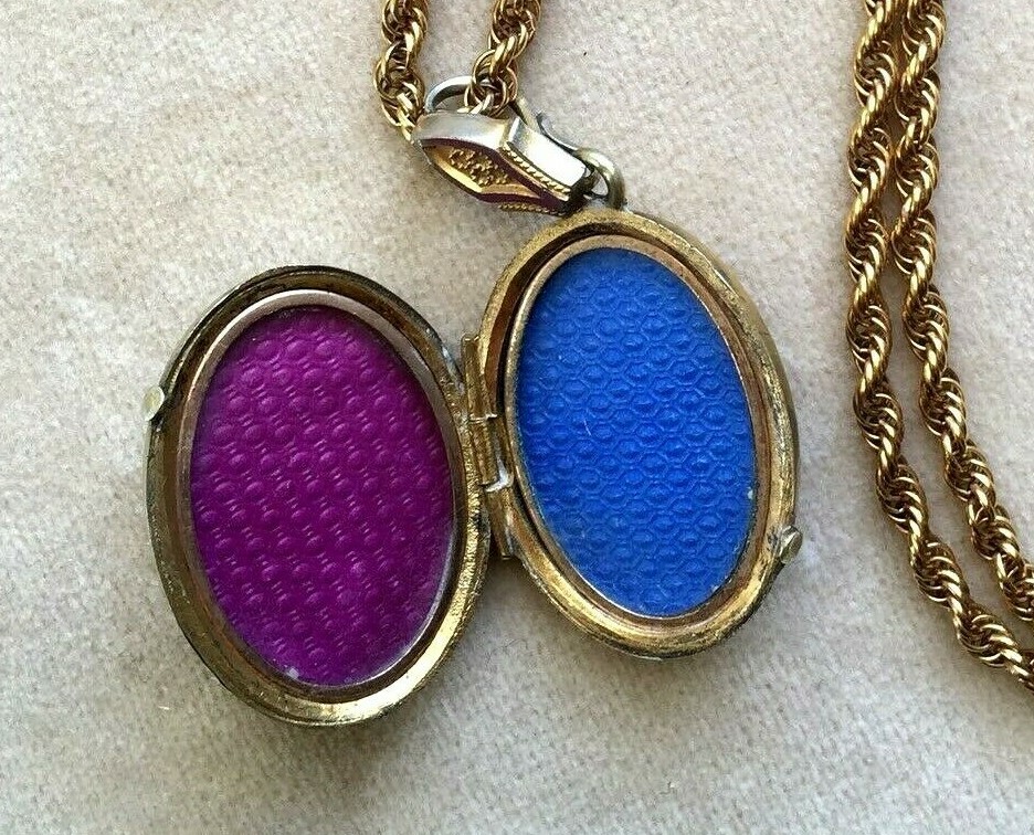 Victorian ETRUSCAN STYLE Triple Seed Pearl Locket Pendant on 22