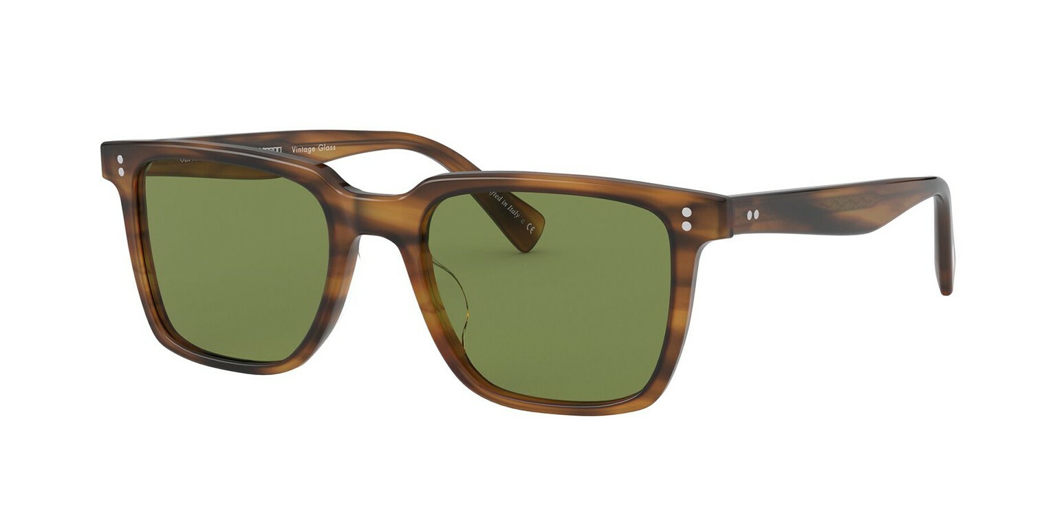 Pre-owned Oliver Peoples Lachman Sun Ov 5419su Bark/g-15 Polarized (1677/p1) Sunglasses In Green
