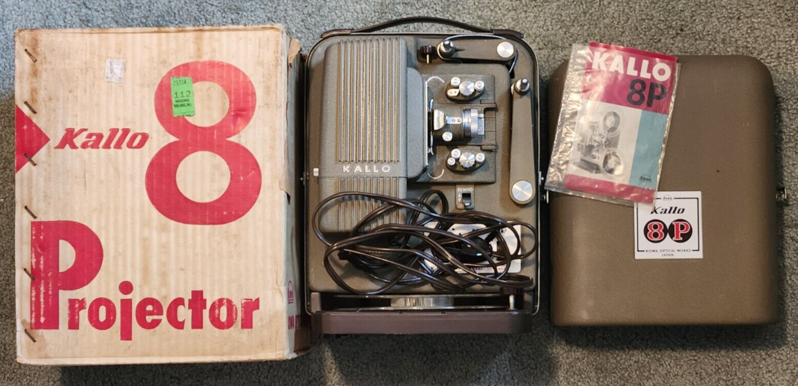 Kallo gold 8mmカメラ(フィルム) Kowa Optical Works Kallo 8P 8mm Film Movie Projector TESTED